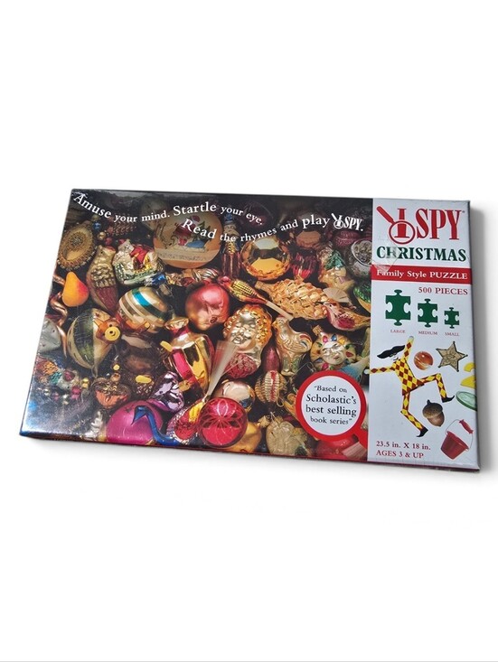 i spy Other - I SPY Christmas Family Style 500 Piece Puzzle Scholastic NWT